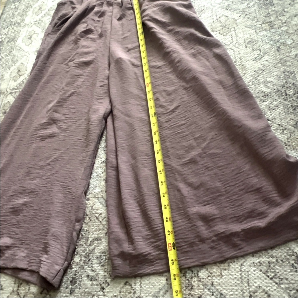 IWOLLENCE Lightweight Wide Leg Purple Pink Overall Jumpsuit NWOT Size Medium - Picture 8 of 11